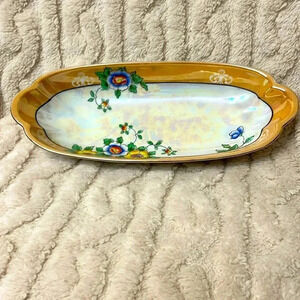 Vintage Noritake Lusterware Oval Tray made in Japan 11”x 5”